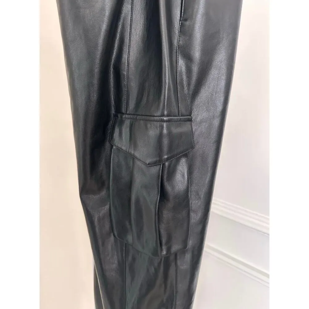 Generation Love Vegan Leather Cargo Jogger Black size XS - Image 5