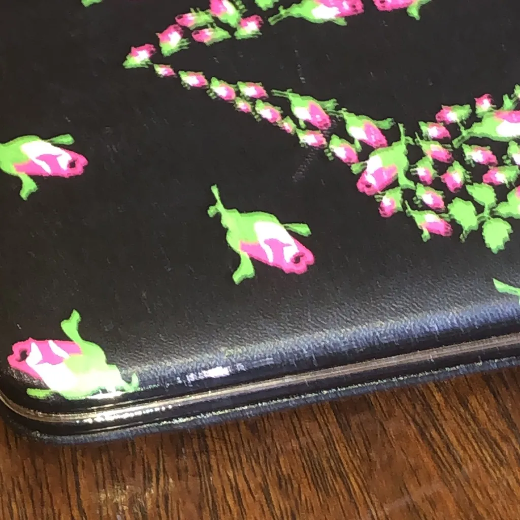 Floral Lips Black Boho Wallet - Image 7