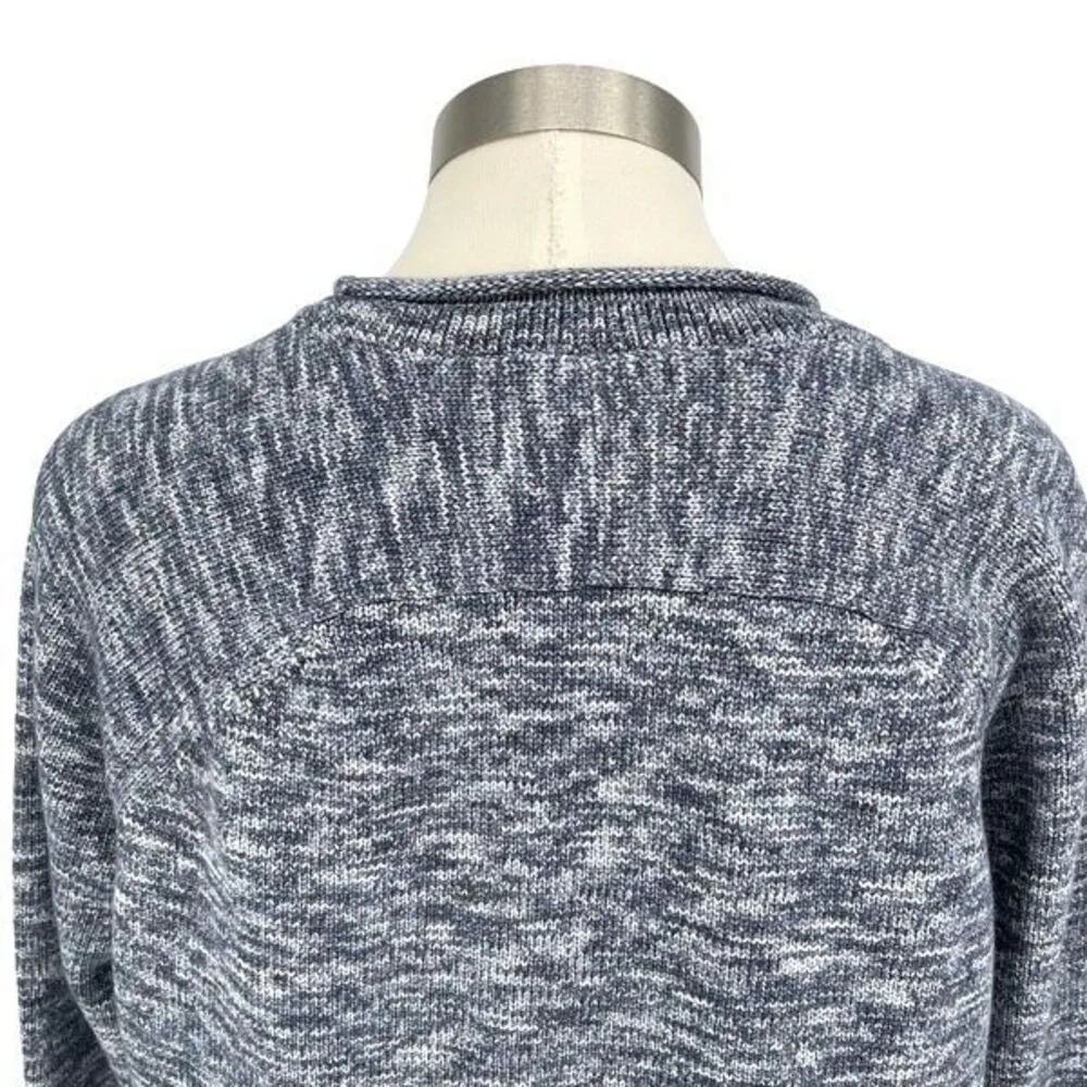Lululemon Women’s Boxy Cotton-Blend Sweater Crewneck Blue Marble‎ Small - Image 5