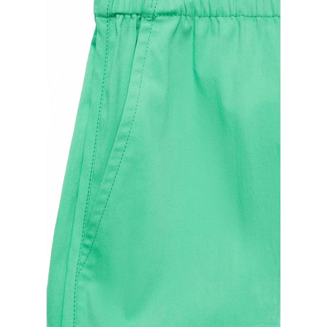Mango Poplin Cotton Shorts with Elastic Waist Green NWT Medium - Image 3