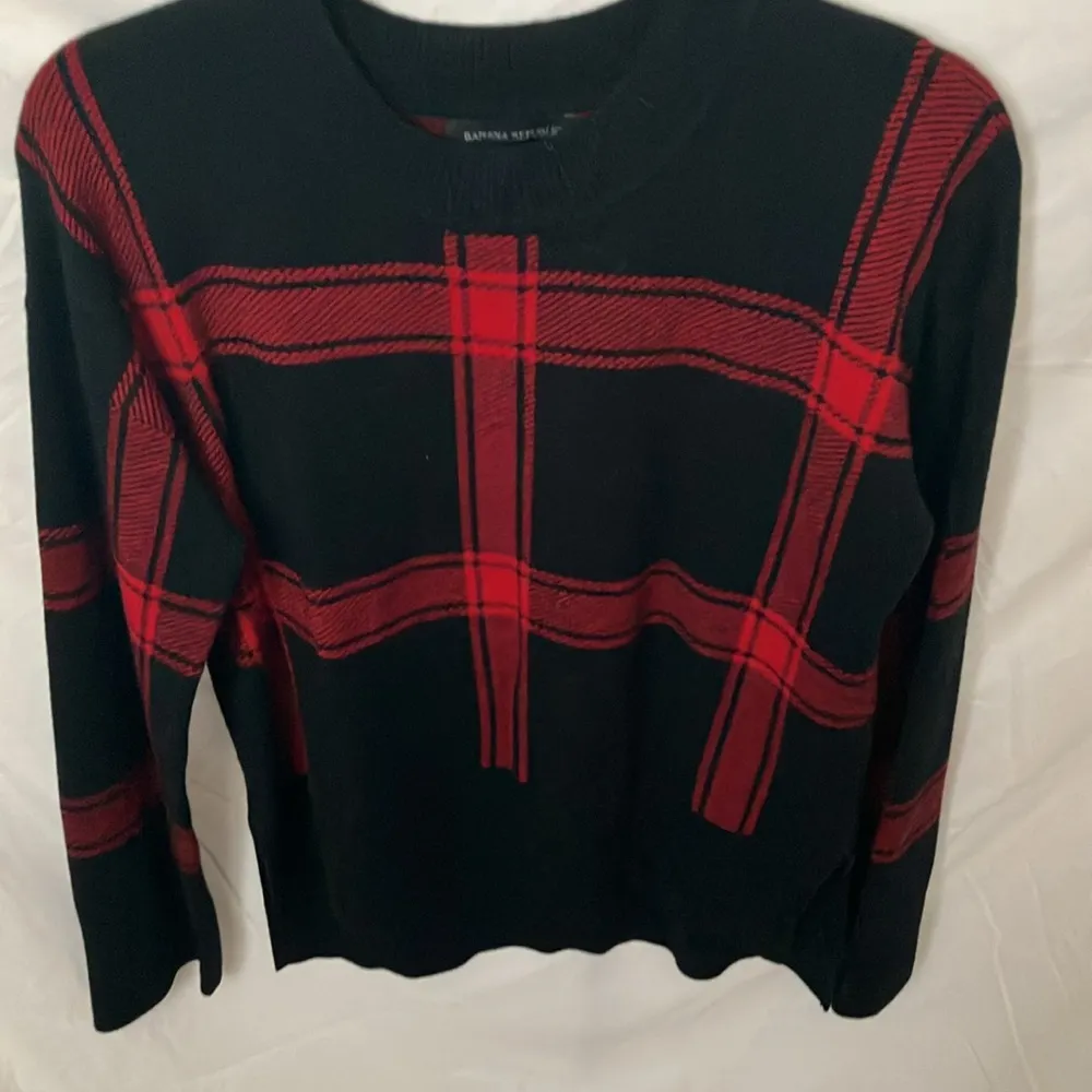 : Black/Red Lightweight sweater- Stretch- S - Image 5