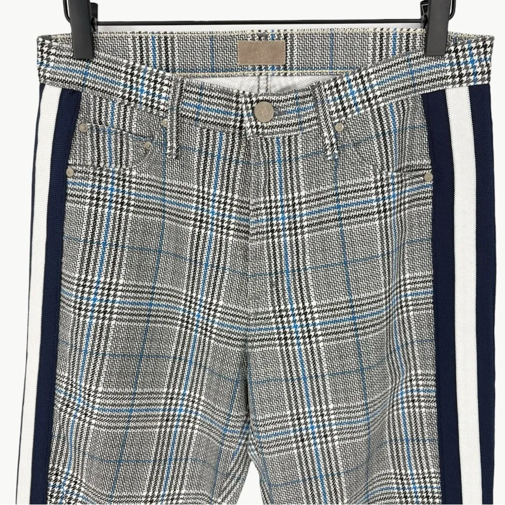 MOTHER The Insider Cropped Ankle Pants | Sz 28 | Grey/Blue Plaid - Image 6