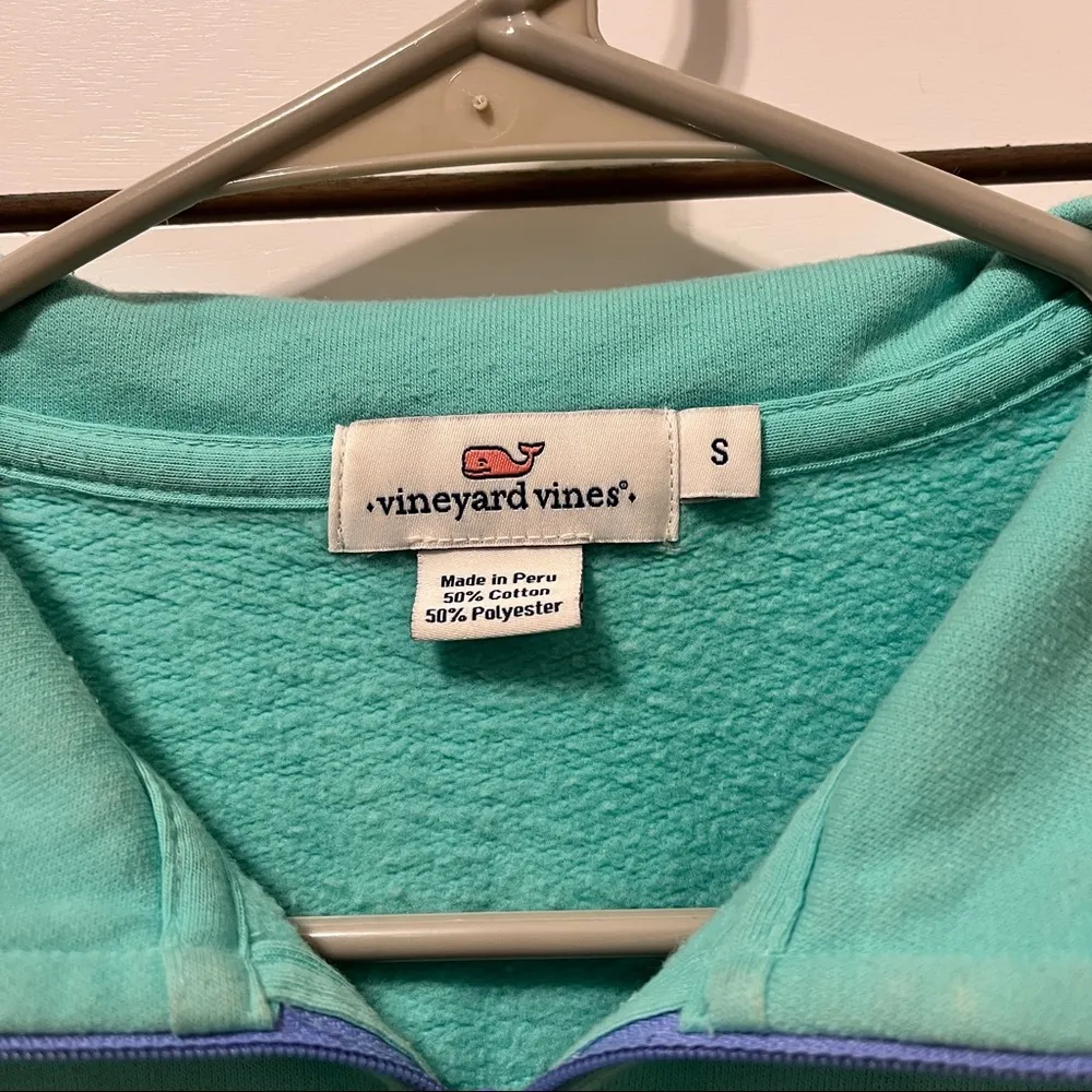 Vineyard Vines Aqua / Teal Quarterzip - Image 7
