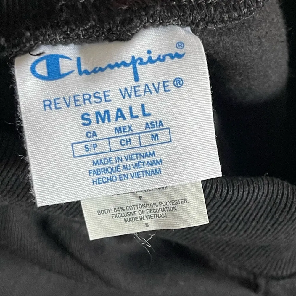 CHAMPION | Black Collegiate Applique Reverse Weave Sweatpants Sz S - Image 7