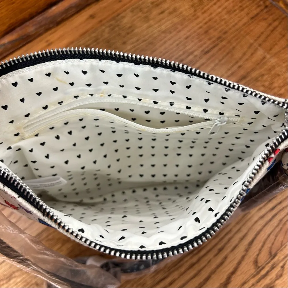 Brighton | Love & Joy Multicolor Rainbow Heart Canvas Crossbody Bag - Image 8