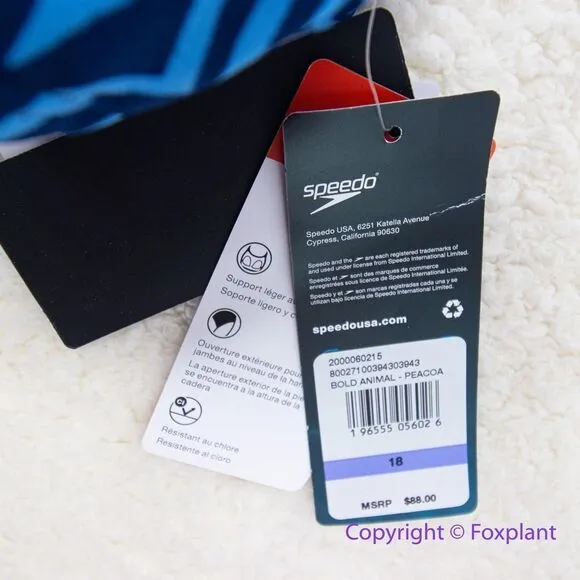 NEW‎ Speedo Print High Neck One Piece Women's Recreational swimsuit,  18 - Image 14