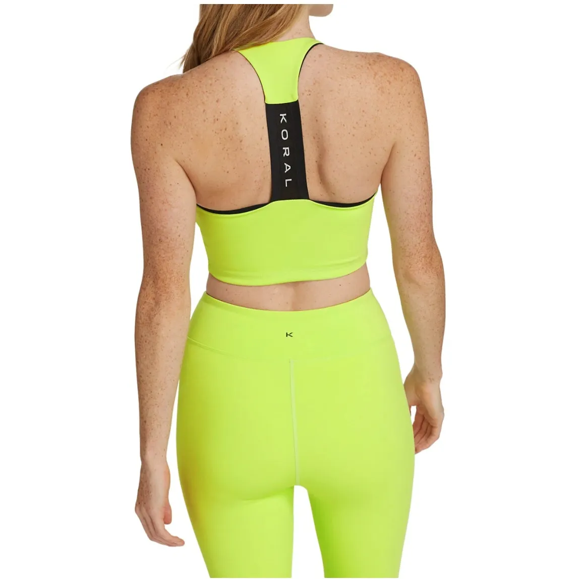 Koral Dakota Lime Blackout Sports Bra Womens Citrina Small - Image 2