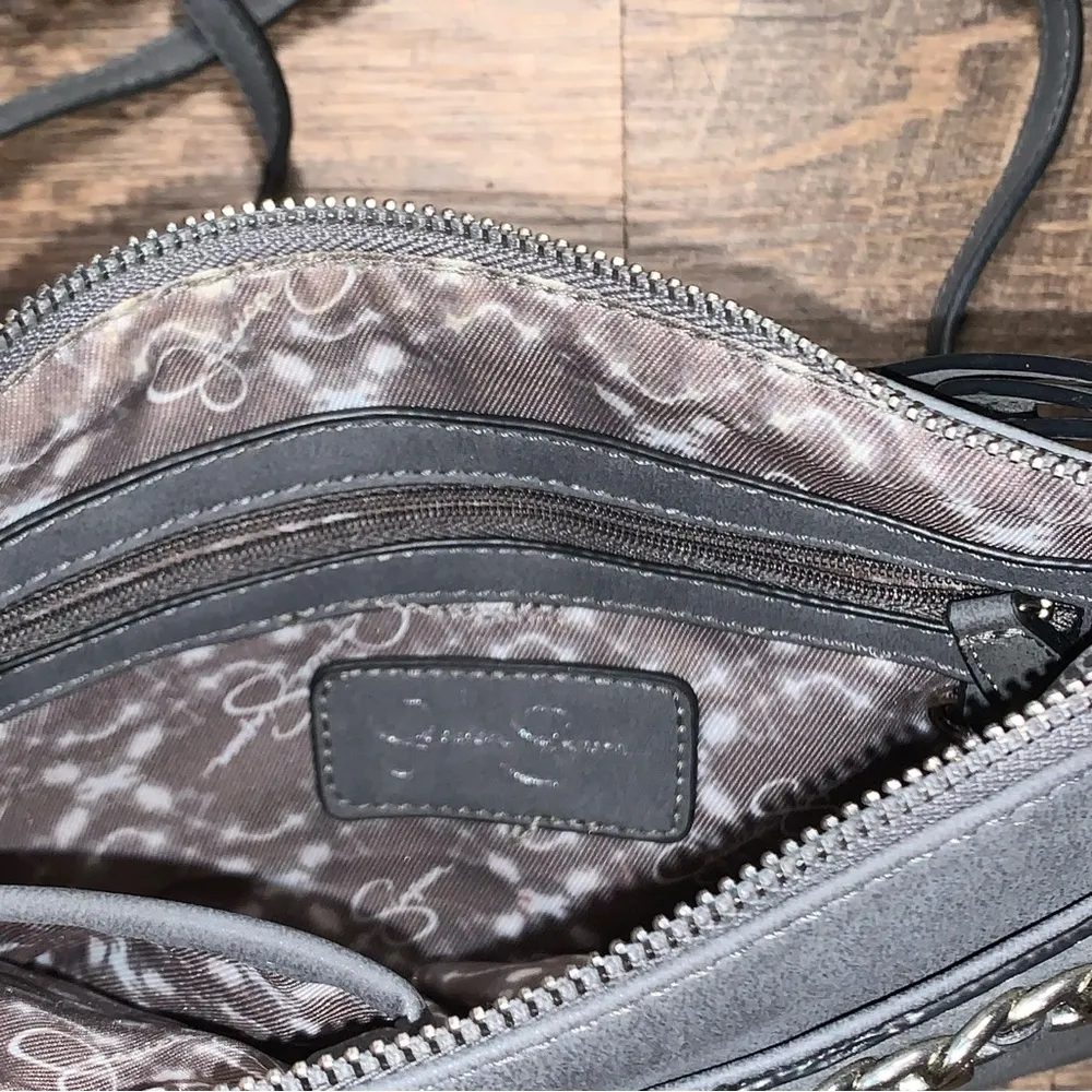Jessica Simpson Crossbody Grey Chain Purse - Image 7