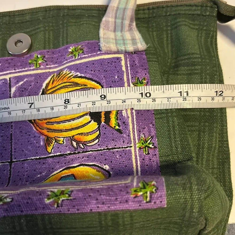 Colorful Fish Print Women's Canvas Bag…Bright and Cheerful Purple - Image 10