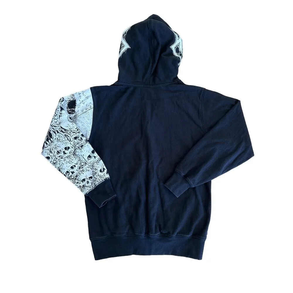 The Hundreds x Riddick Art - Zip Front Hoodie in Black & White - Image 4