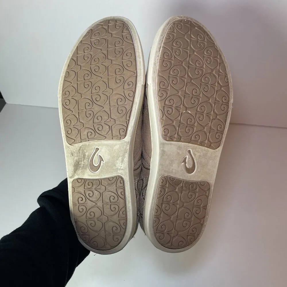 Olukai Pehuea Humu Lau Women's Size 7.5 Shoes Taupe Gray Slip-On Comfort Loafers - Image 10