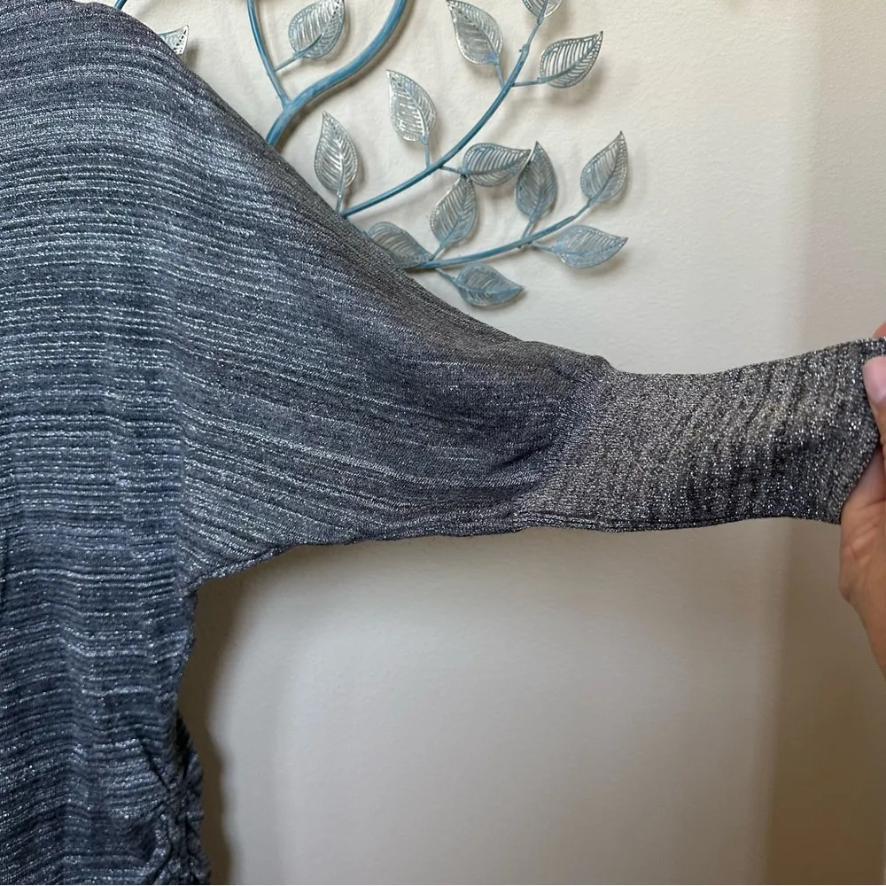 ❤️Express grey & metallic silver sparkle sweater S  CLEARANCE - Image 3
