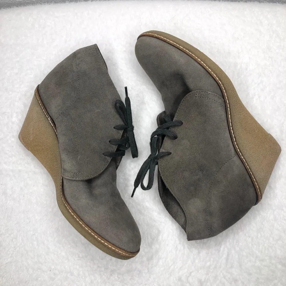 J. Crew Suede Macalister Wedge Ankle Boots size 9 - Image 2