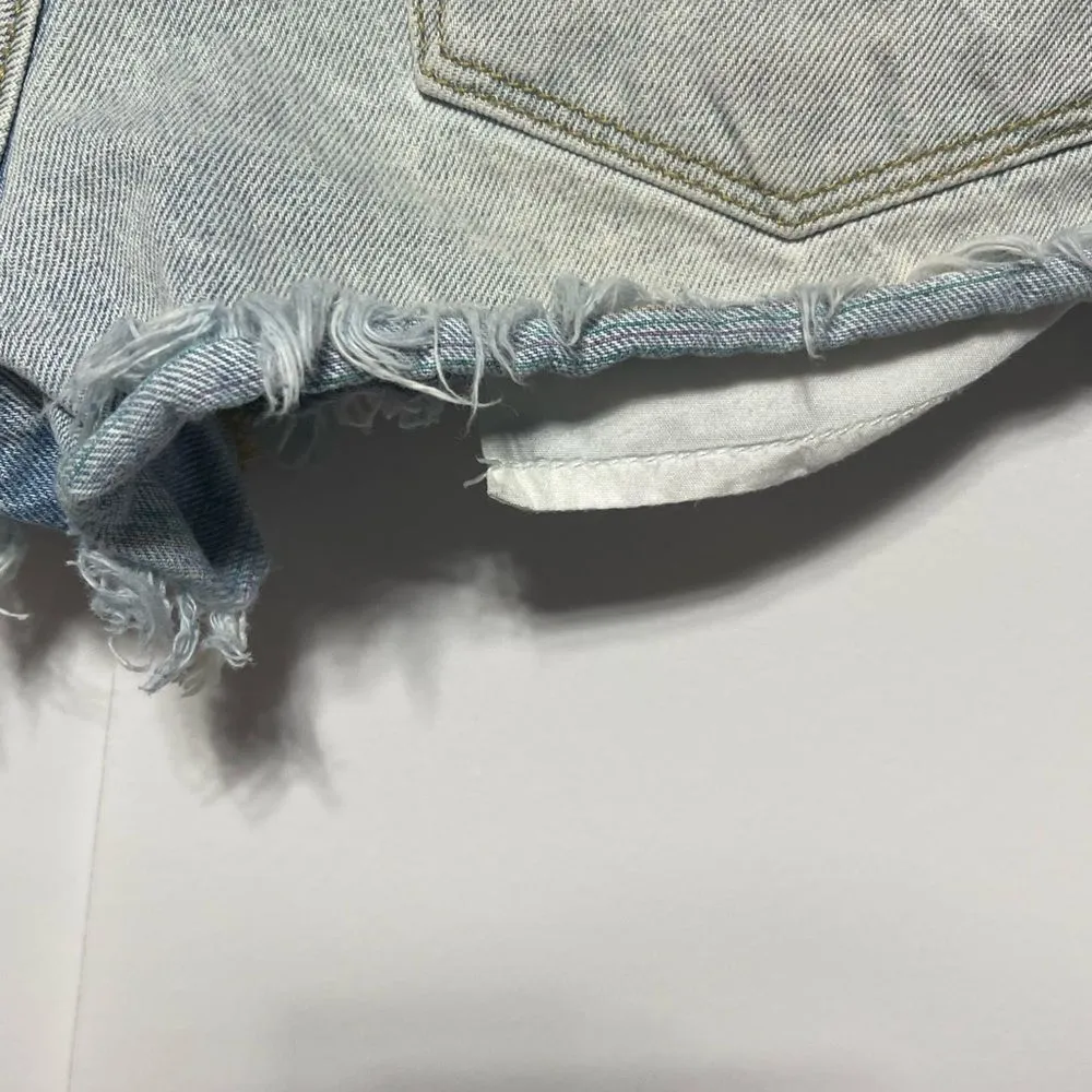 Kancan Estilo XS Distressed Pastel Thread Denim Cut - Image 8