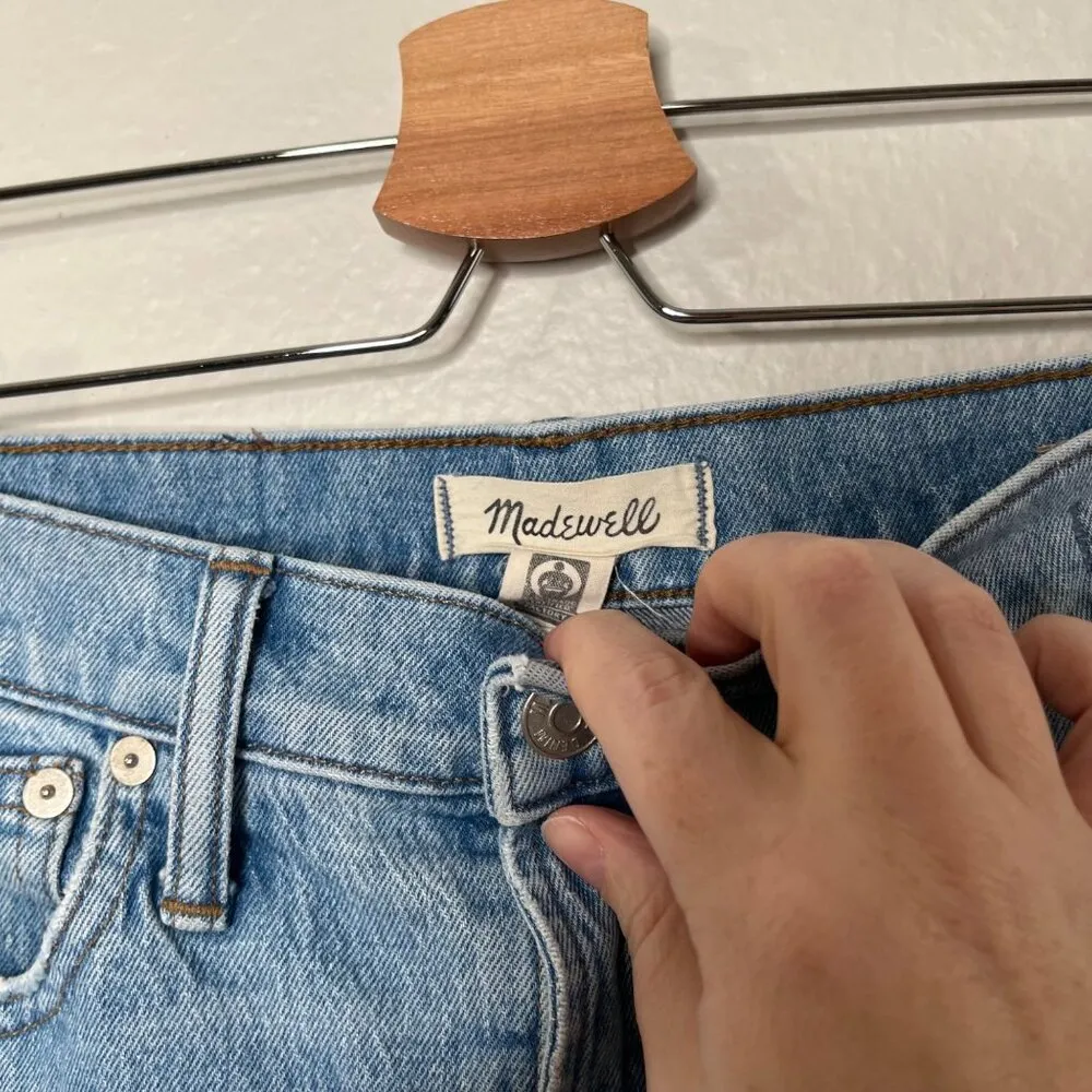 Madewell The Perfect Vintage Full-Length Jeans Light Wash Denim SIze 25P - Image 10