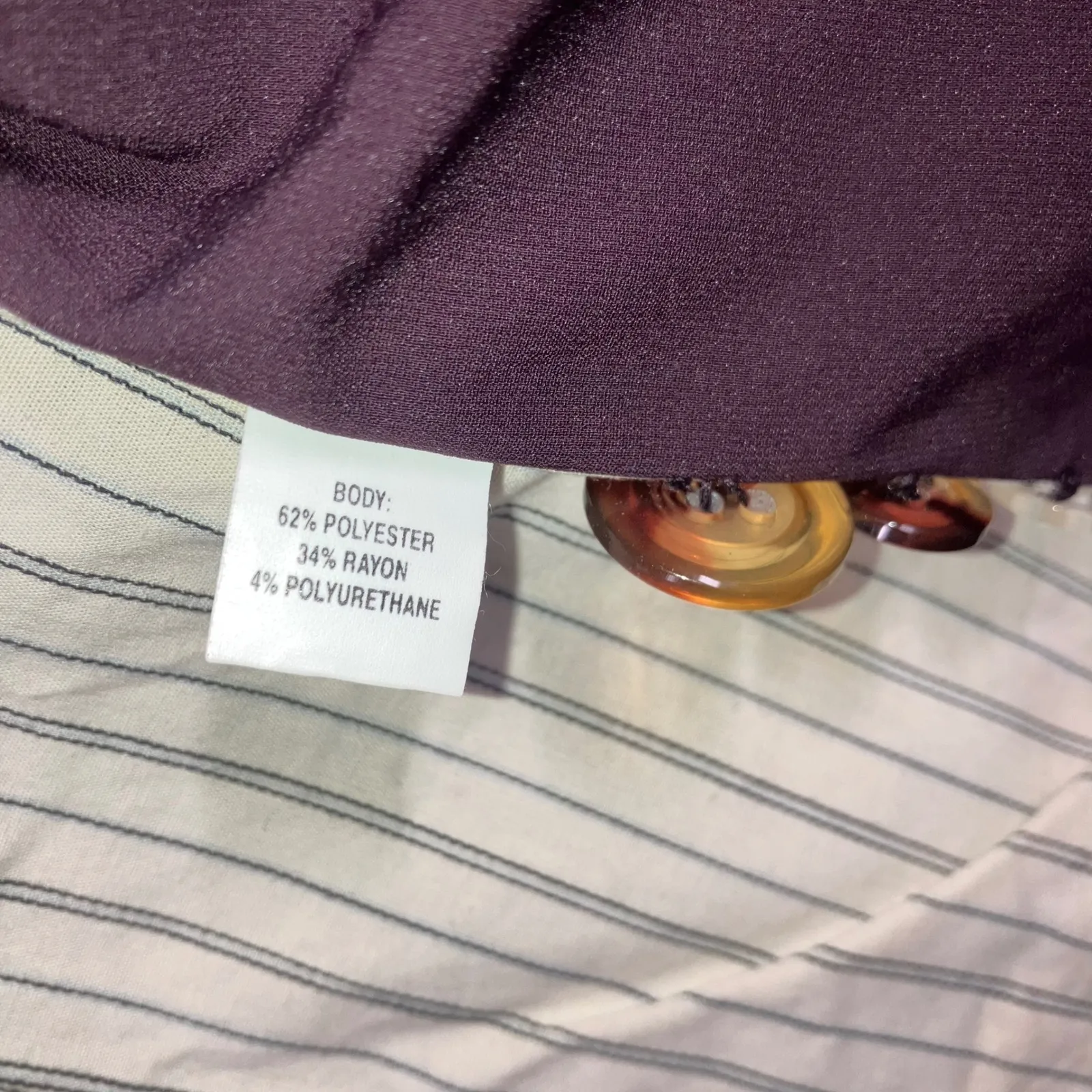 Phoebe Pinstripe Blazer Jacket Women 4 Three Button Fitted Career Academia - Image 9