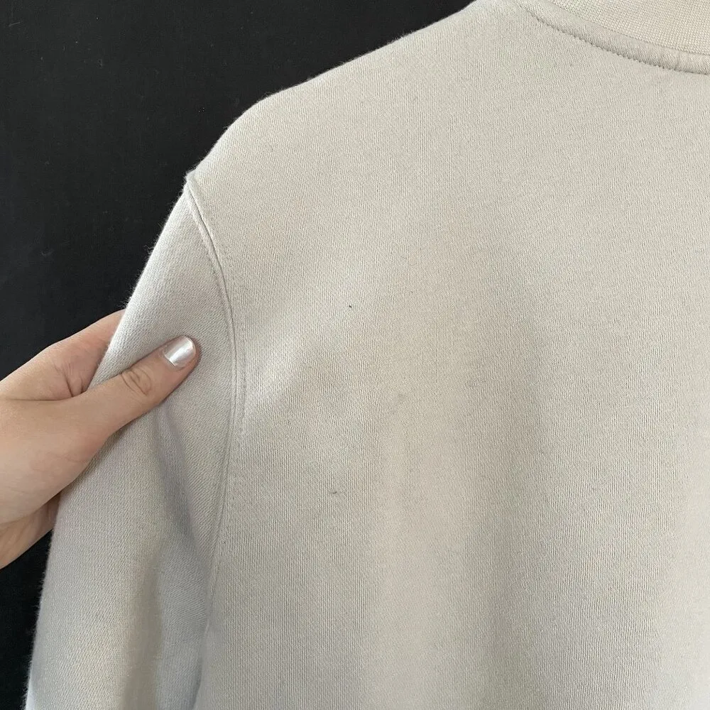 Nike beige crewneck sweater women's size M cotton top casual comfortable shirt - Image 8