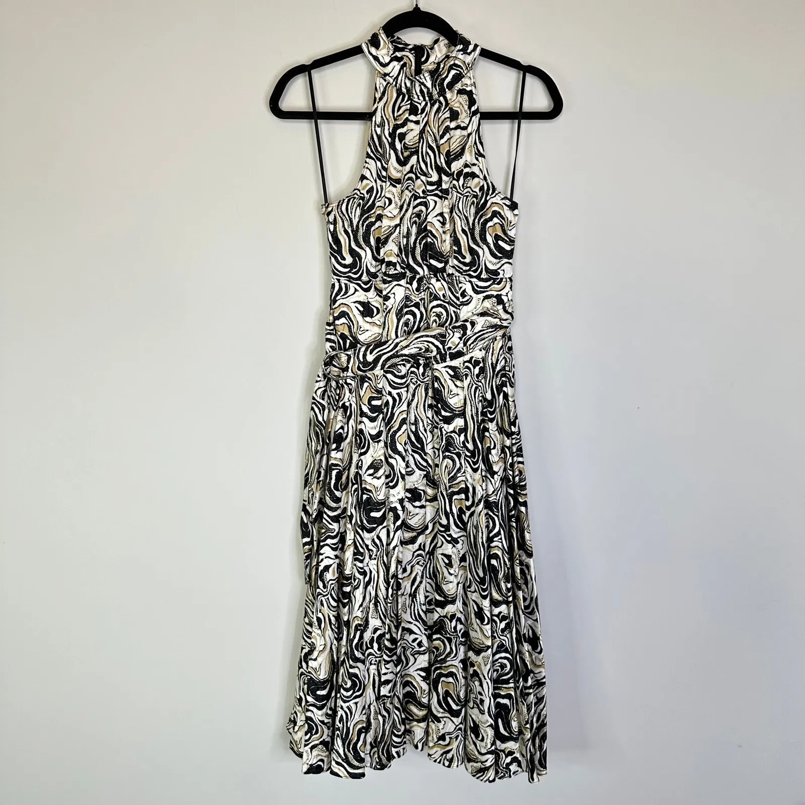 Diane Von Furstenburg Nicola Dress in Marble Black DVF Size 2 - Image 3