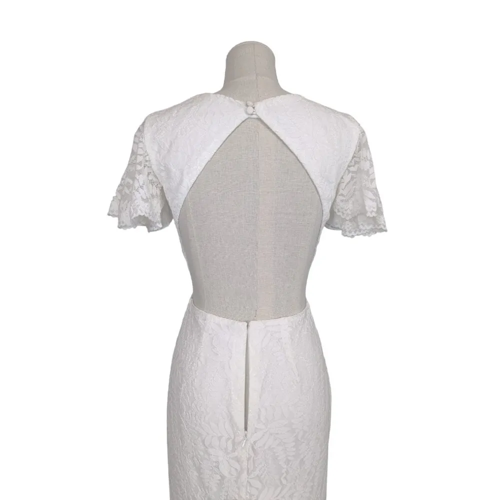 NWT Fame and Partners Chelsey White Lace Wedding Gown Dress Sz 2 - Image 5