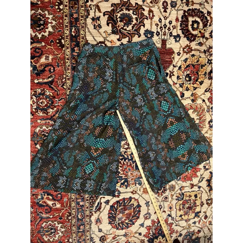 Anthropologie The Essential Culotte Cropped Wide Leg Snake Print 
Boho Pant in 8 - Image 9