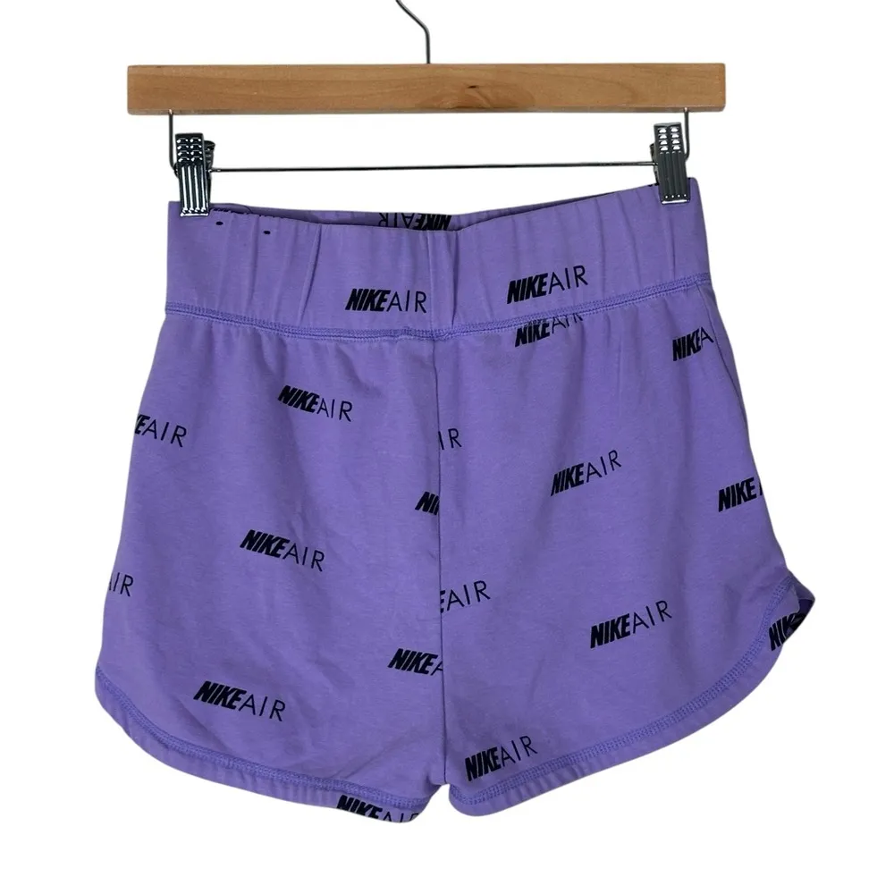 Nike Air Shorts Womens S Purple Logo Athletic Stretch Cotton Retro Y2K Sporty - Image 4