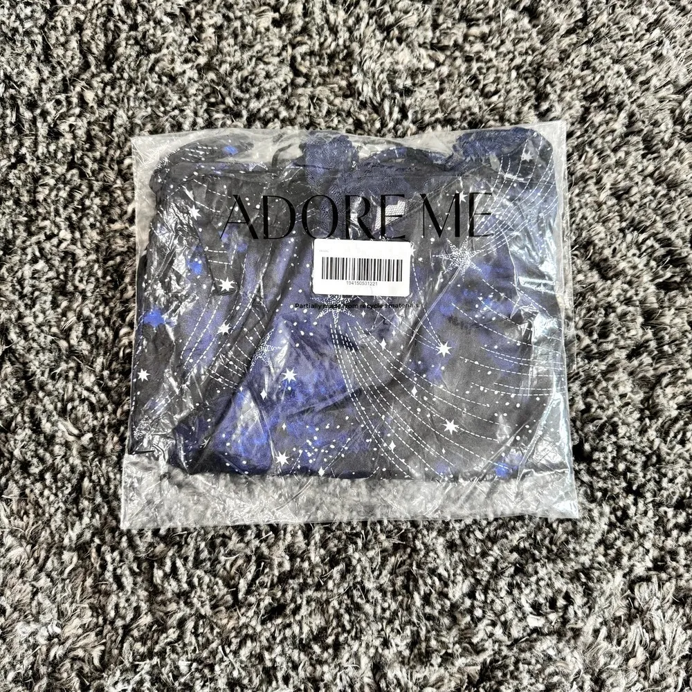 Adore Me Luana Galaxy Camisole and Short PJ Set in Blue, Size S​​​​ - Image 2