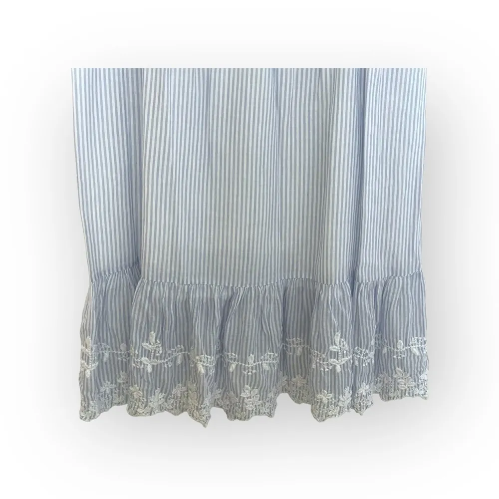 Joie ミ Floral Embroidery Lace Spaghetti Strap Sundress ミ Blue White Stripe ミ S - Image 9