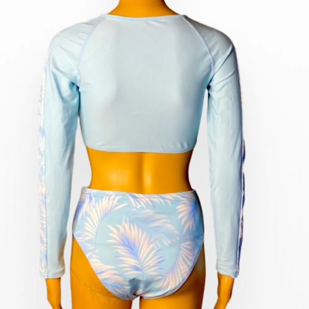 CUPSHE Long Sleeve Front Zipper Bikini Set, Tankini, Fixed Padded size M - Image 4