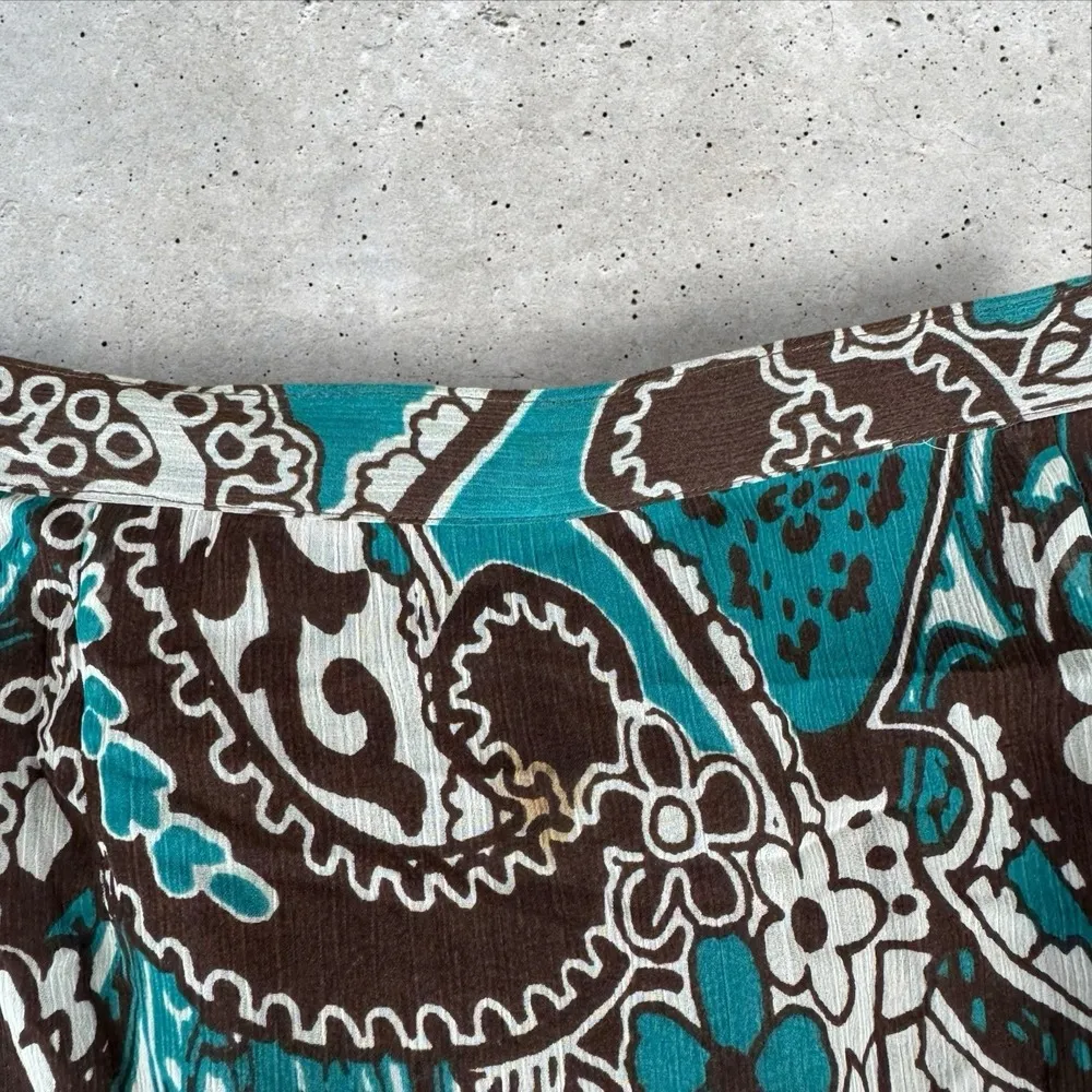 Vtg 90s Y2K Paisley Chiffon Tank Blouse Skirt Set Boho Fairy Whimsical Fits Sz L - Image 3