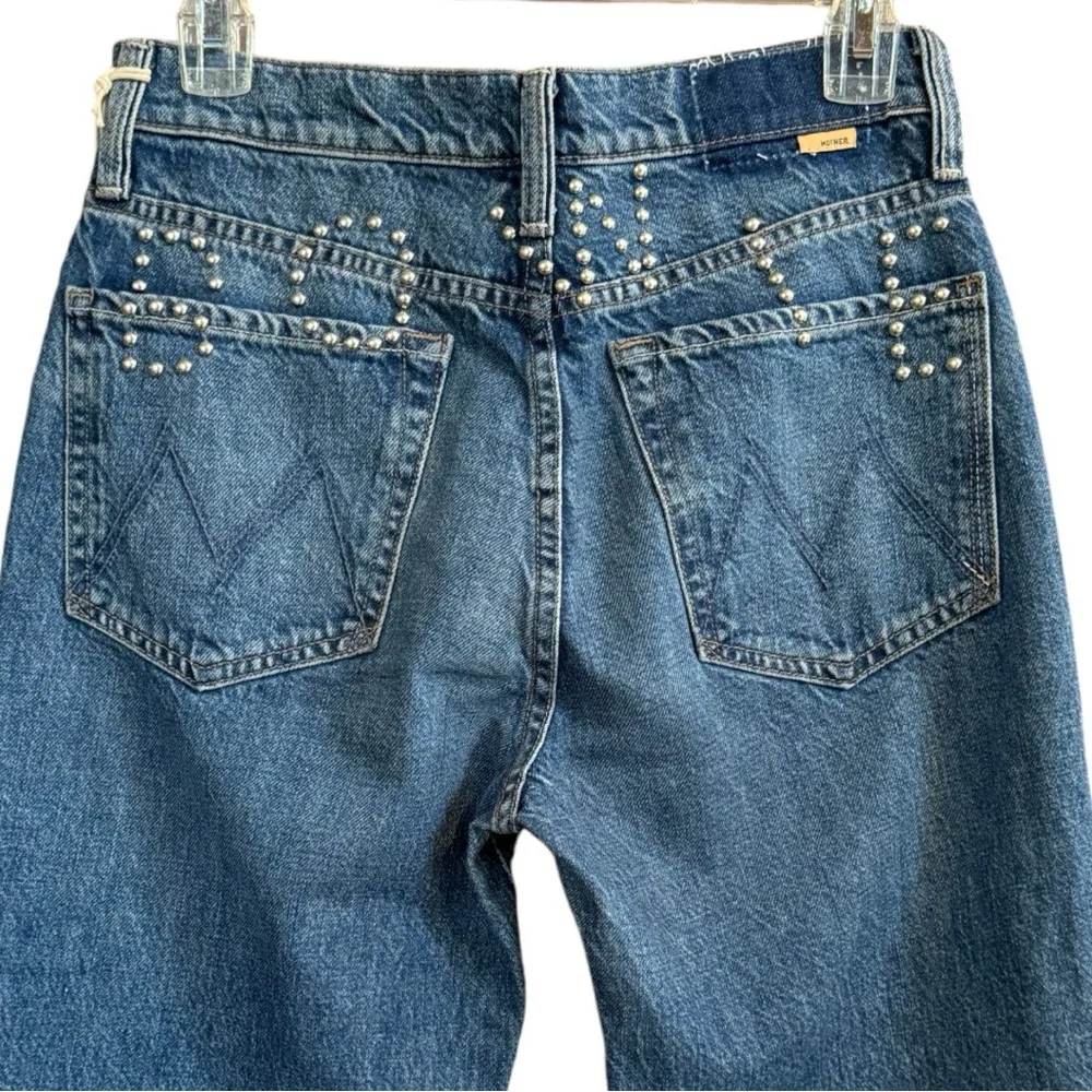 NWT MOTHER x Bowie® The Rambler Zip cropped embellished straight - Image 10