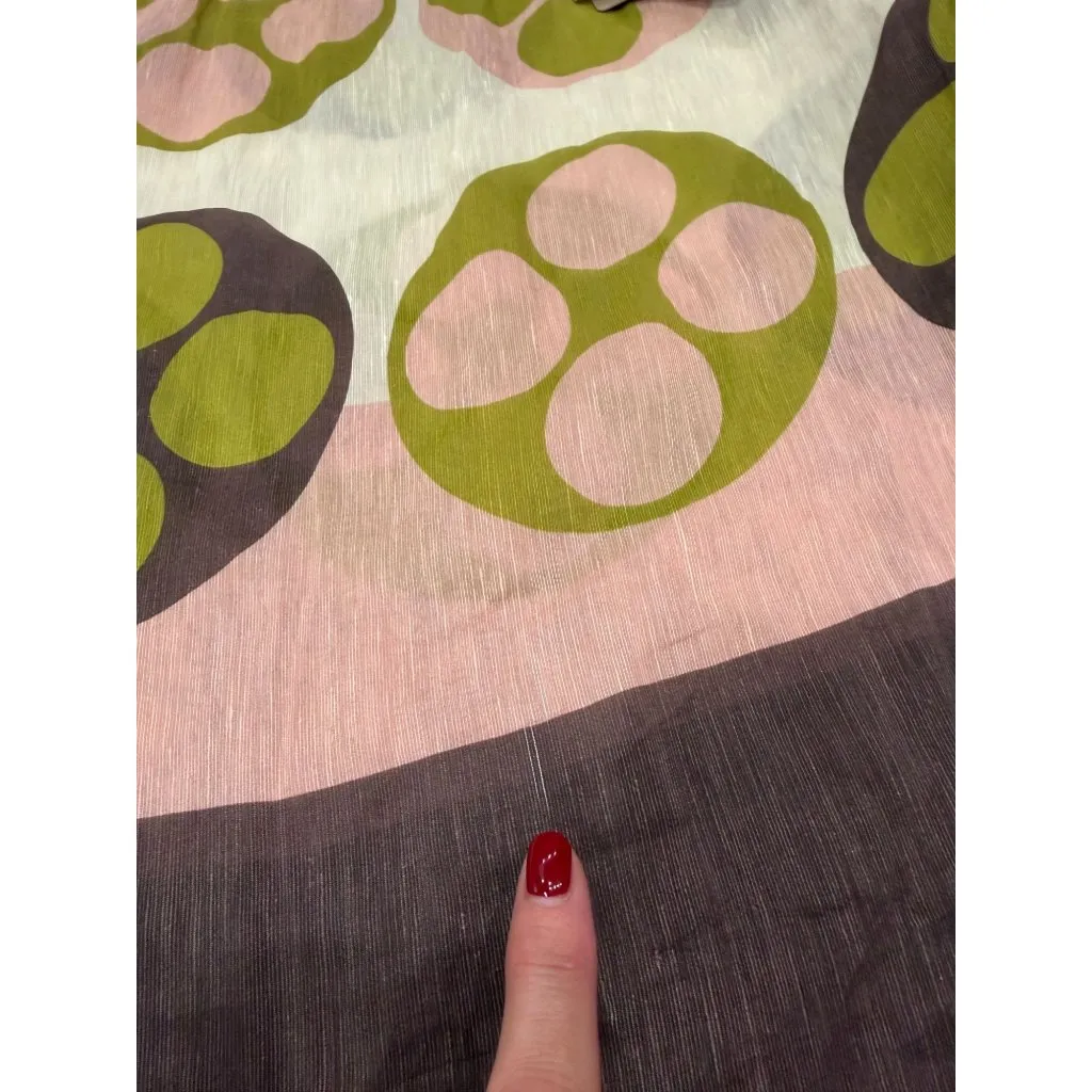 Adriana Degreas Giardino Linen Silk Long Skirt Unique Womens Size Small Brown - Image 9