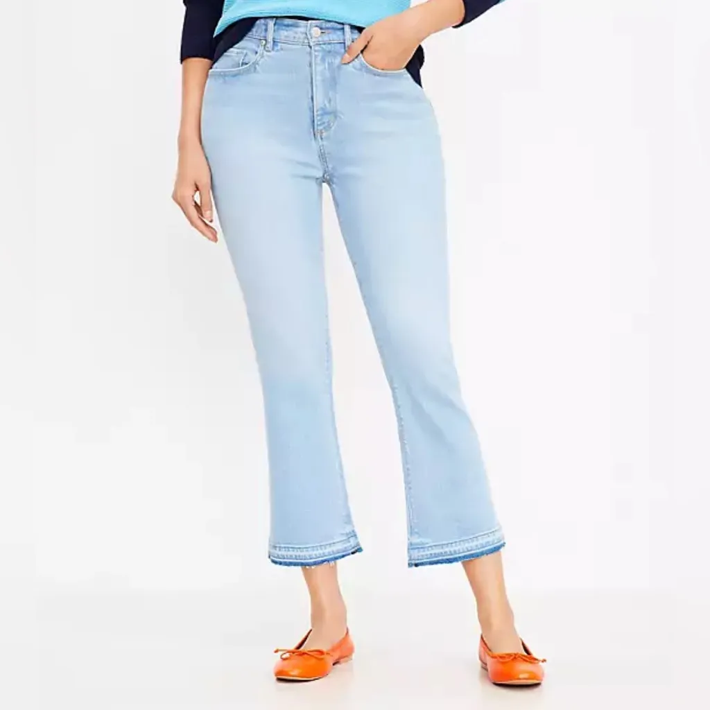 LOFT Blue Ankle Cropped Jeans - Image 2