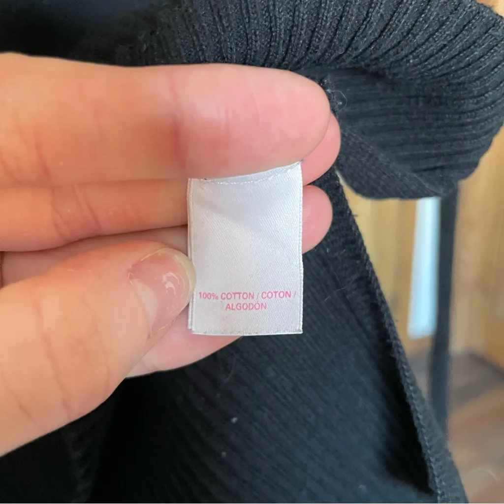 Victoria’s Secret Black Cotton Knit Sweater Small - Image 4