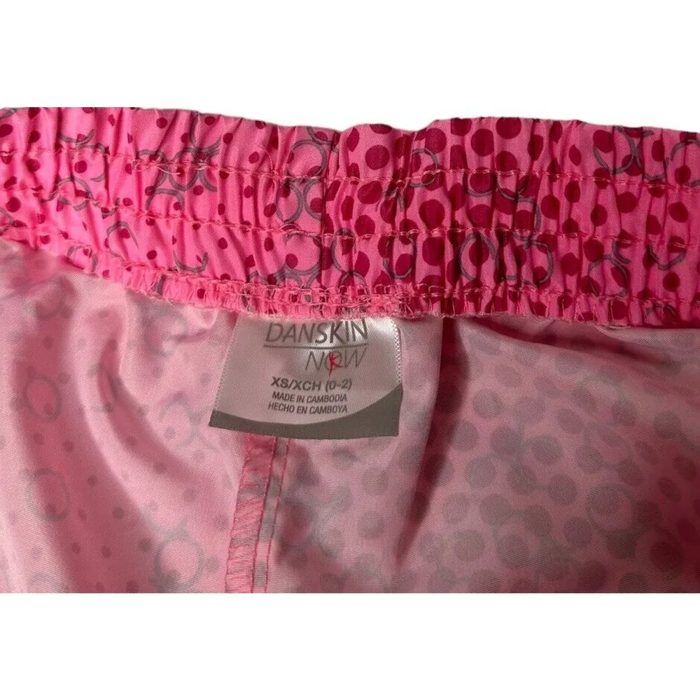 NEW Danskin Now Womens Active Wear Loose Fit Running Shorts Grey Pink Woven XS - Image 10