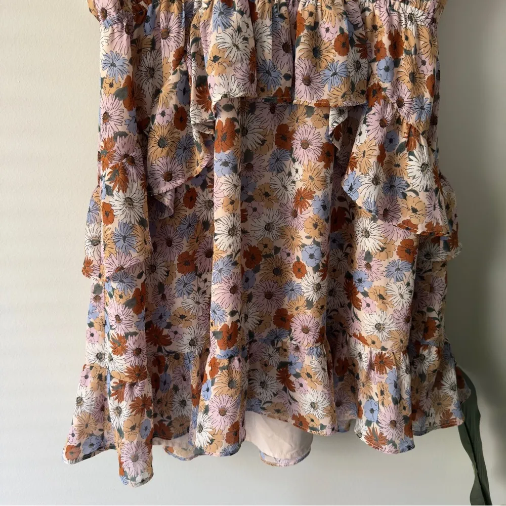 Astr the Label Revolve Multicolor Flutter Sleeve Mini Sundress Ruffle Lined pink - Image 4