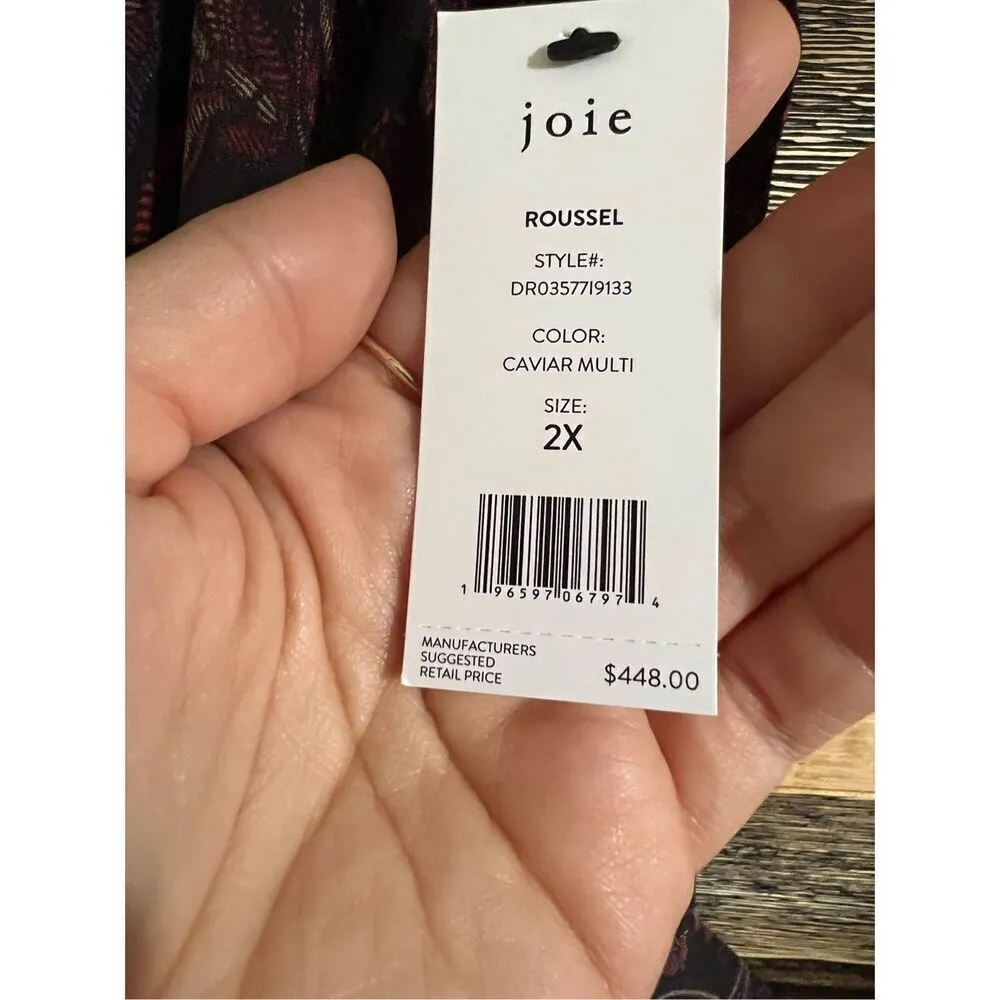 Joie NWT Roussel Paisley-Print silk Midi Dress plus size 2X - Image 6