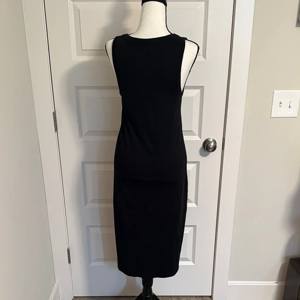 Universal Thread| Black Ribbed Tank Top Sleeveless Dress - Image 5