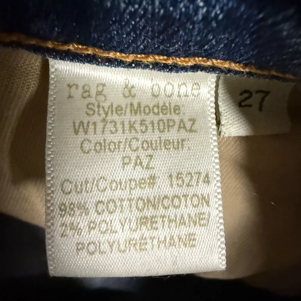 Rag & Bone La Paz Split Hem Bootcut Flare Jeans Size 27 EUC - Image 5