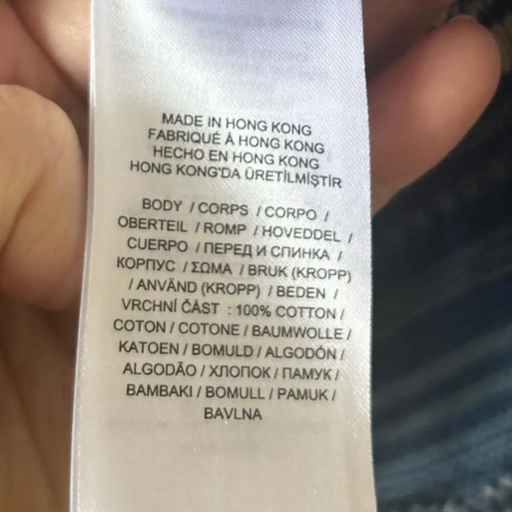 Ralph Lauren Navy & Light Blue Strip Fringe Western Long Line Cardigan - Image 6