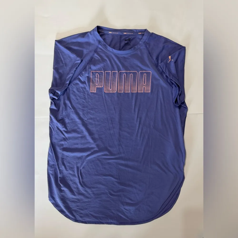 Puma Womens Training Dry Cell Graphic T-Shirt Iris Purple Size XL - Image 3