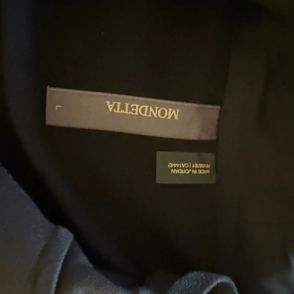 Mondetta Women’s Athletic Workout Gym Soft Zip Up Hood Black Jacket Hoodie Large - Image 3