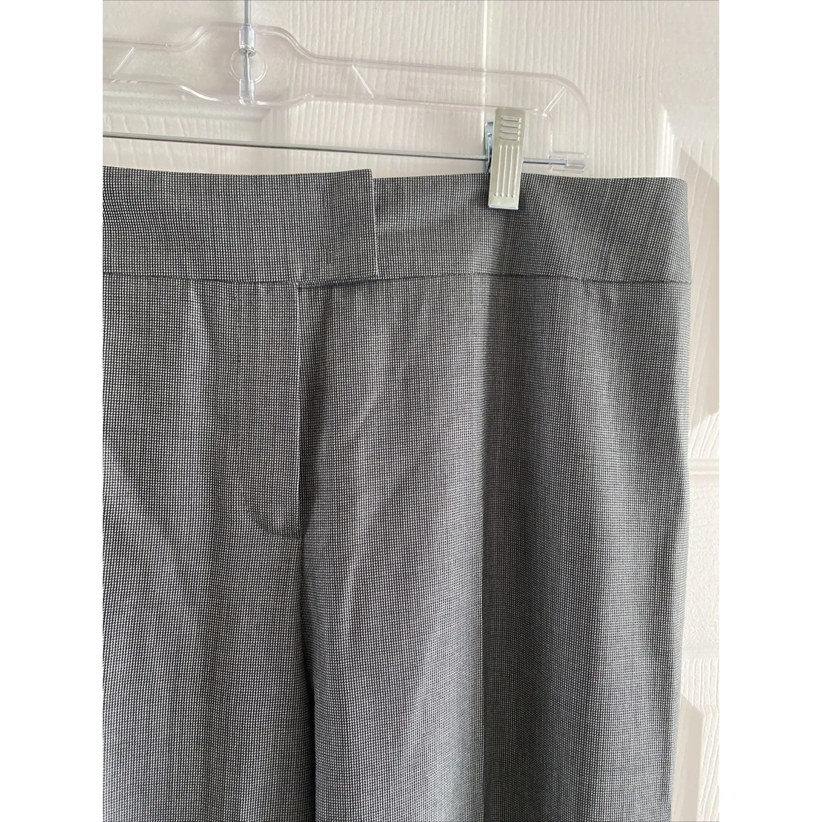 Escada‎ Womens 42 Gray Straight Leg Trouser Dress Wool Silk Blend Pants Career Size 31 - Image 2