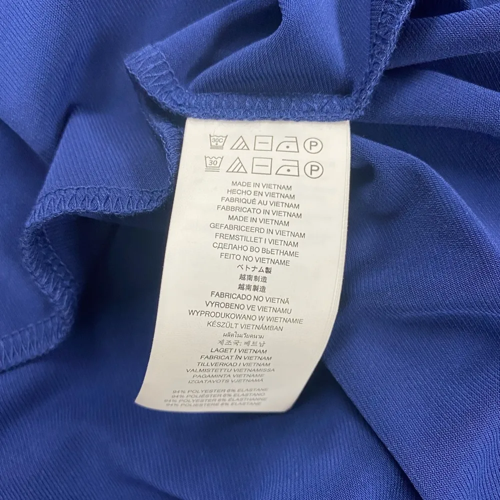 Michael Kors Prussian Blue Cold Shoulder Dress L - Image 9