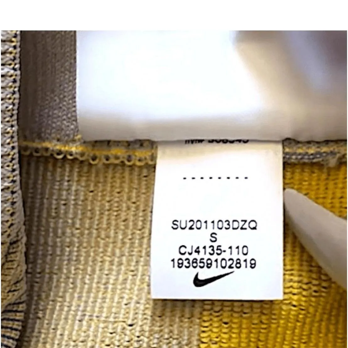 Nike Leggings Womens Gray Yellow Geometric Cropped DriFit Active Sporty - Image 8