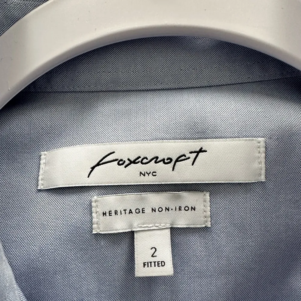 Foxcroft‎ NYC Heritage Non-Iron Fitted Button-Up Shirt - Image 3