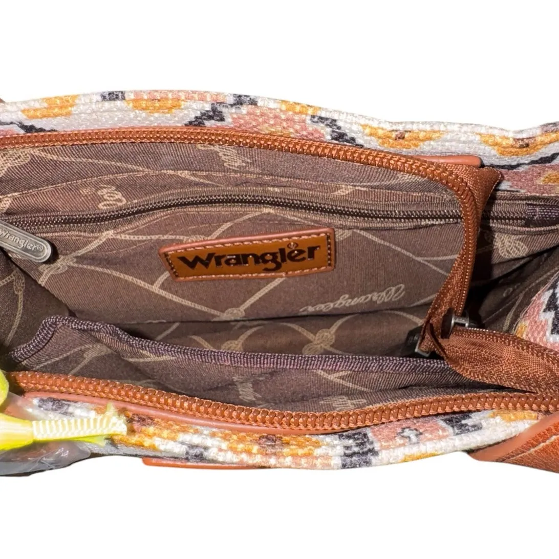 NWT! Wrangler Southwestern Small Canvas Tote/Crossbody in Coffee - Image 10