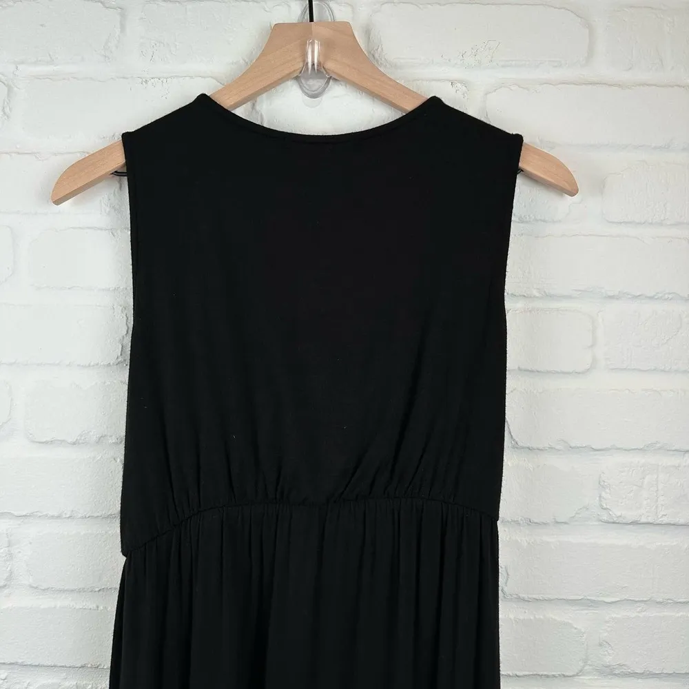 Casual Couture by Green Envelope faux wrap dress with faux leather flap Size M Size M - Image 4