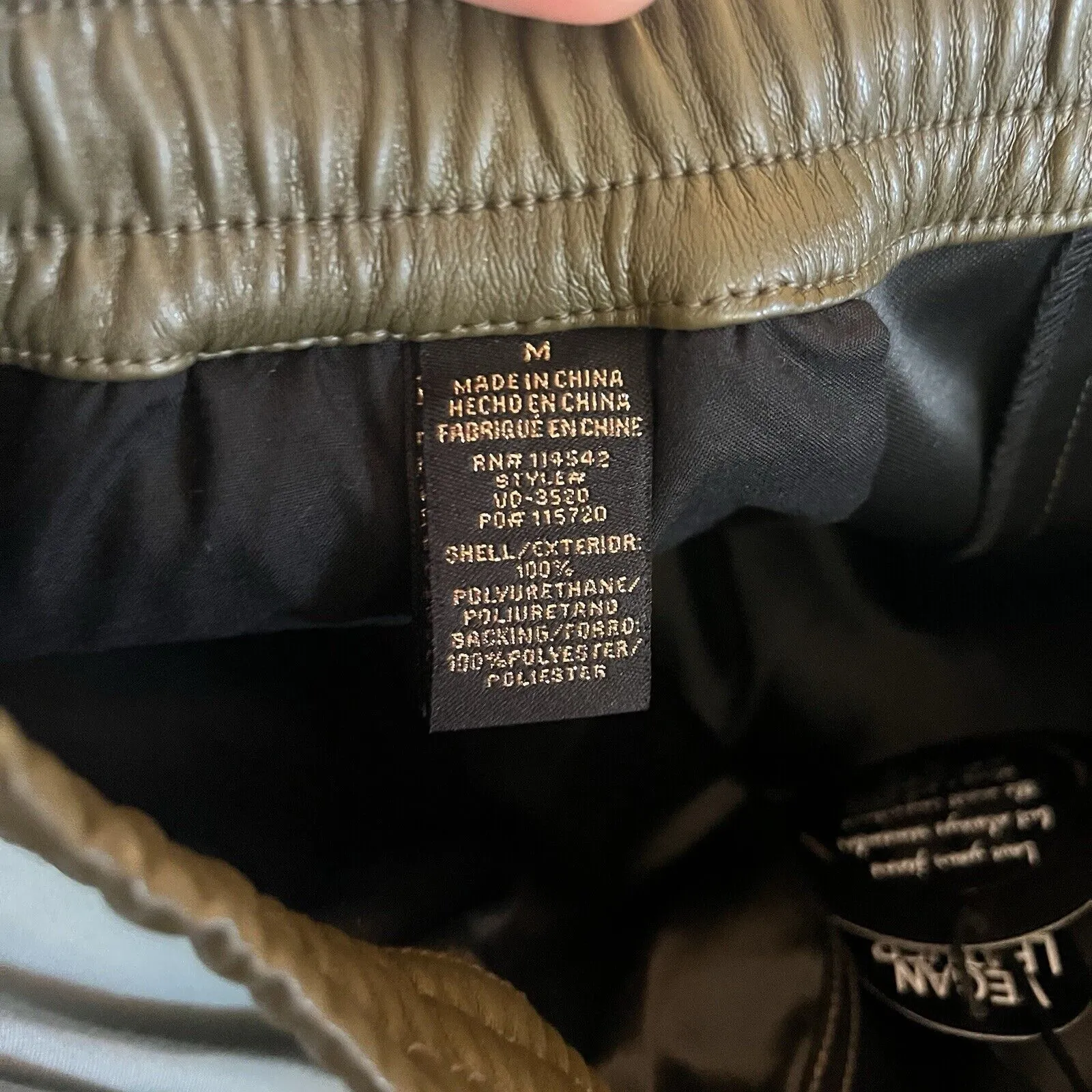 NWT Faux Vegan Leather Joggers Pants Green (Dollhouse Brand) Size Medium - Image 10