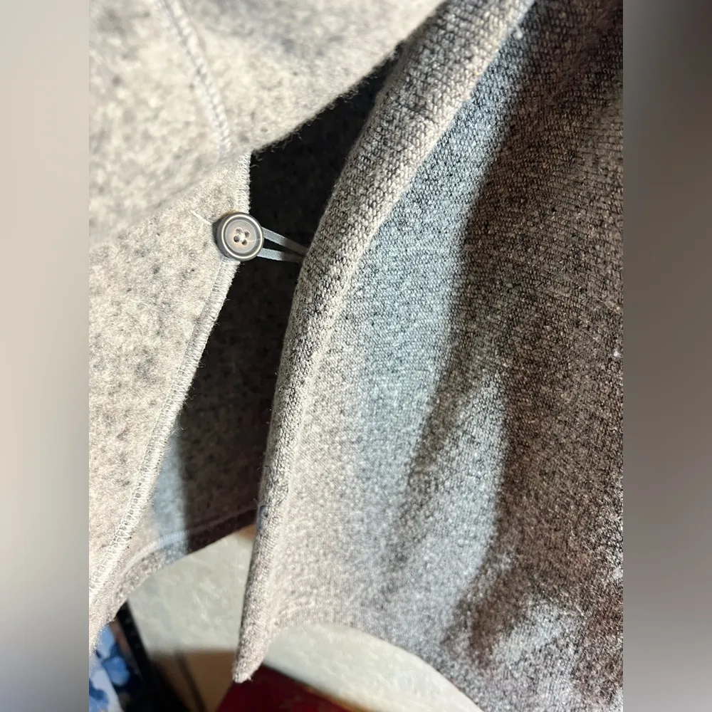 Smartwool Gray Wool Blend Sweater Jacket grey w/ shawl collar, quality& warmth. - Image 6