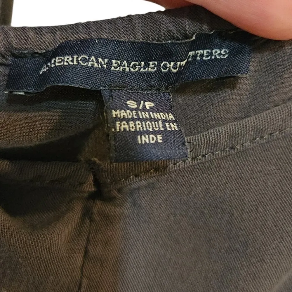 American Eagle Outfitters Ruffle Babydoll Flounce Slip Mini Dress Black Small - Image 6